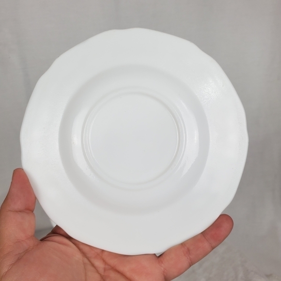 VTG Indiana Colony co Milk glass Harvest grape footed creamer / saucer - Picture 13 of 13